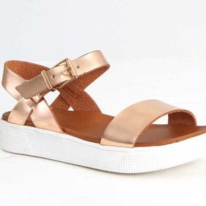MIA Abby Platform Sandals Rose Gold